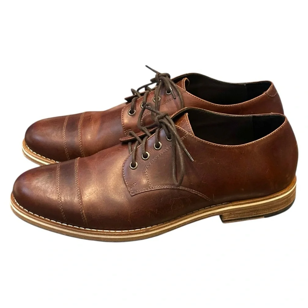 Helm The Bradley Full Grain Krumenauer Leather Dress Shoes Brown Men’s 13 $230